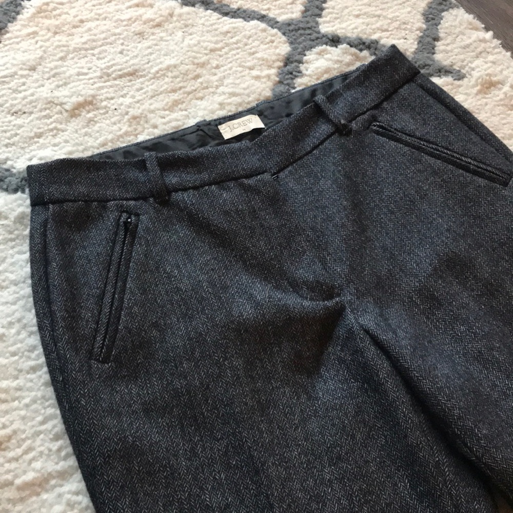Herringbone patterned work pants